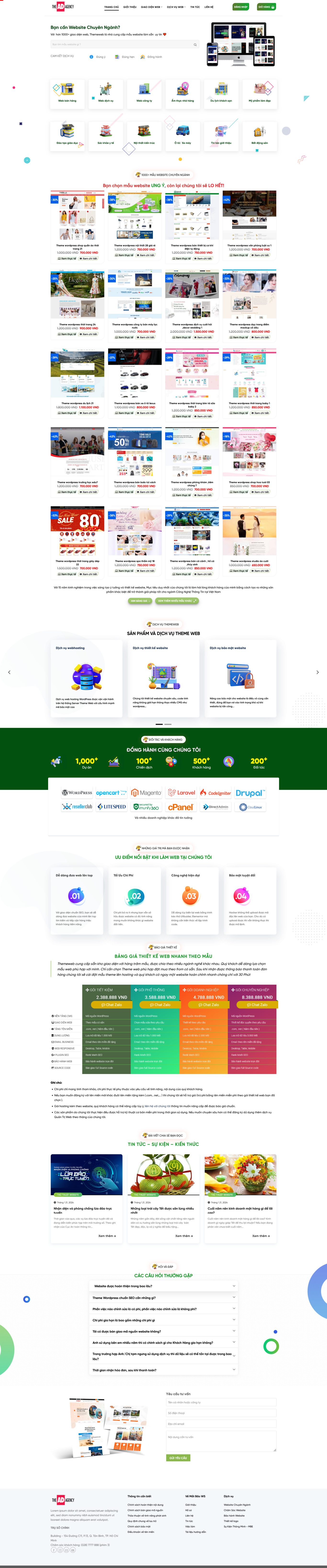 Theme wordpress công ty Nam Việt IT & Agency full chức năng thiết kế web ,domain hosting ,bán theme