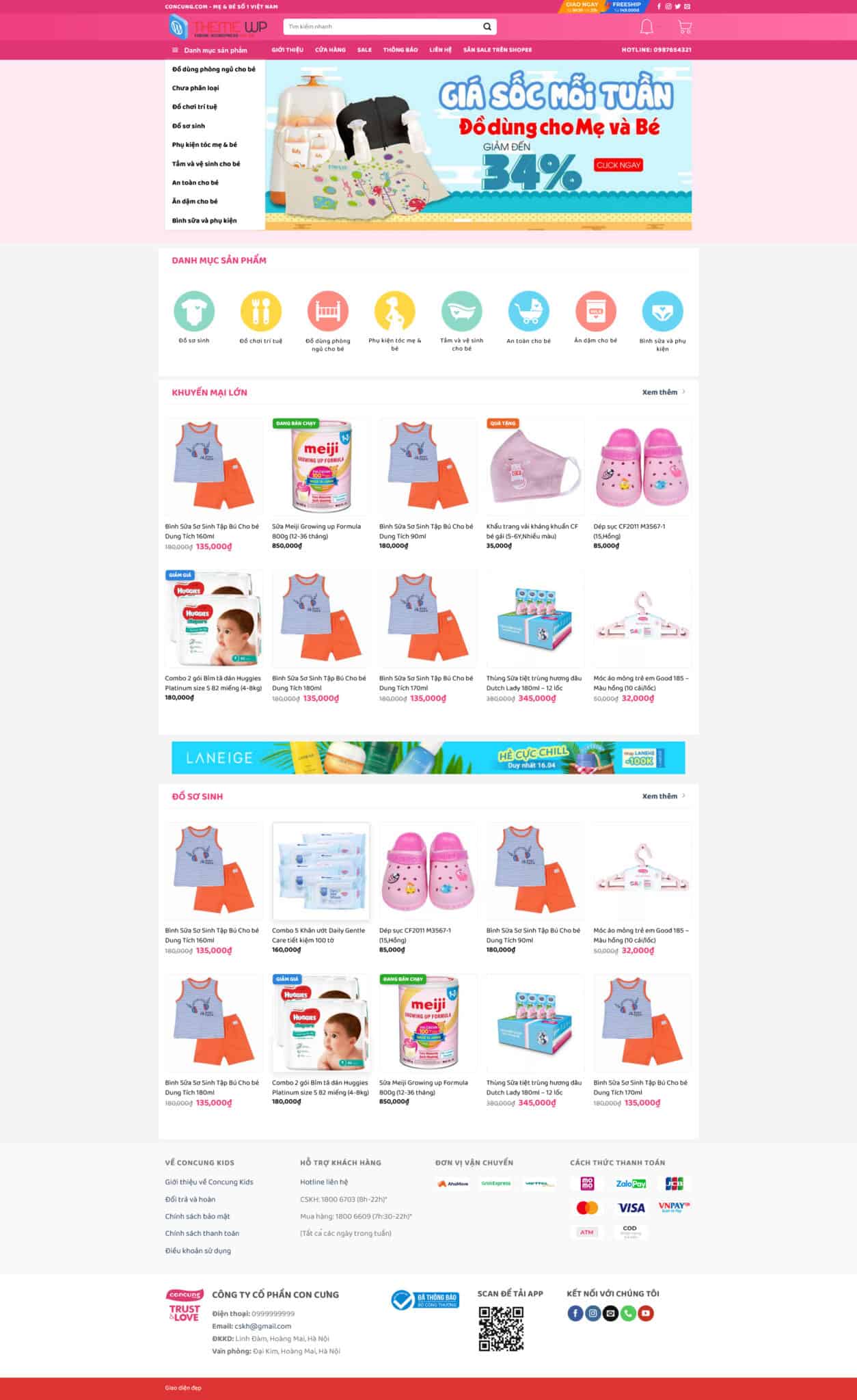 Thiết Kế Website Mẹ và Bé Chuyên Nghiệp