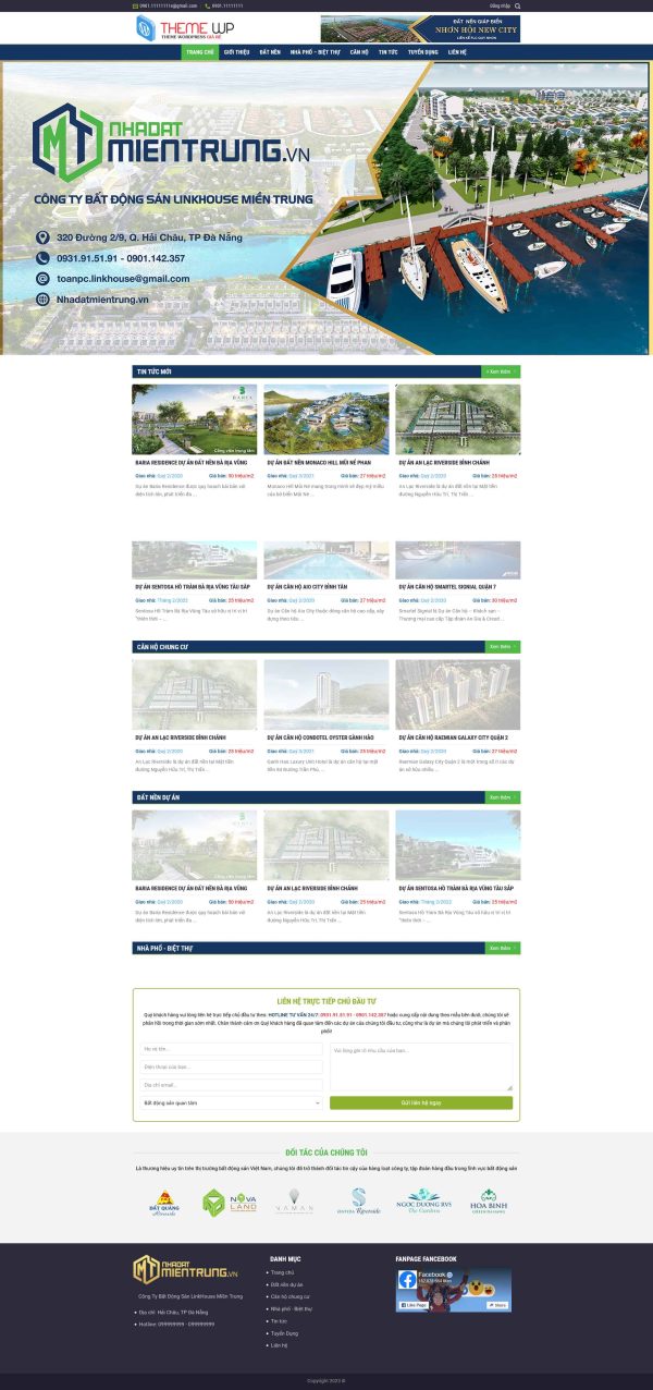 Thiết kế website bất động sản, Website bất động sản 5, Nam Việt IT & Agency, Theme WordPress Flatsome, Dự án bất động sản online, Tối ưu SEO website