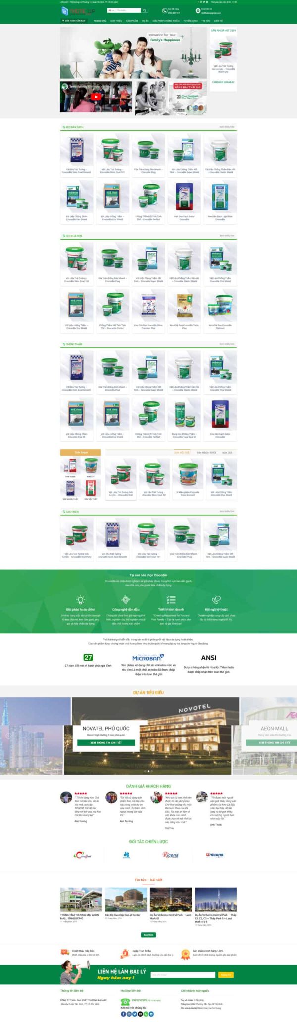 Thiết kế website bán bột sơn, Website bán sơn online, Nam Việt IT & Agency, Theme WordPress Flatsome, Cửa hàng sơn trực tuyến, Tối ưu SEO website