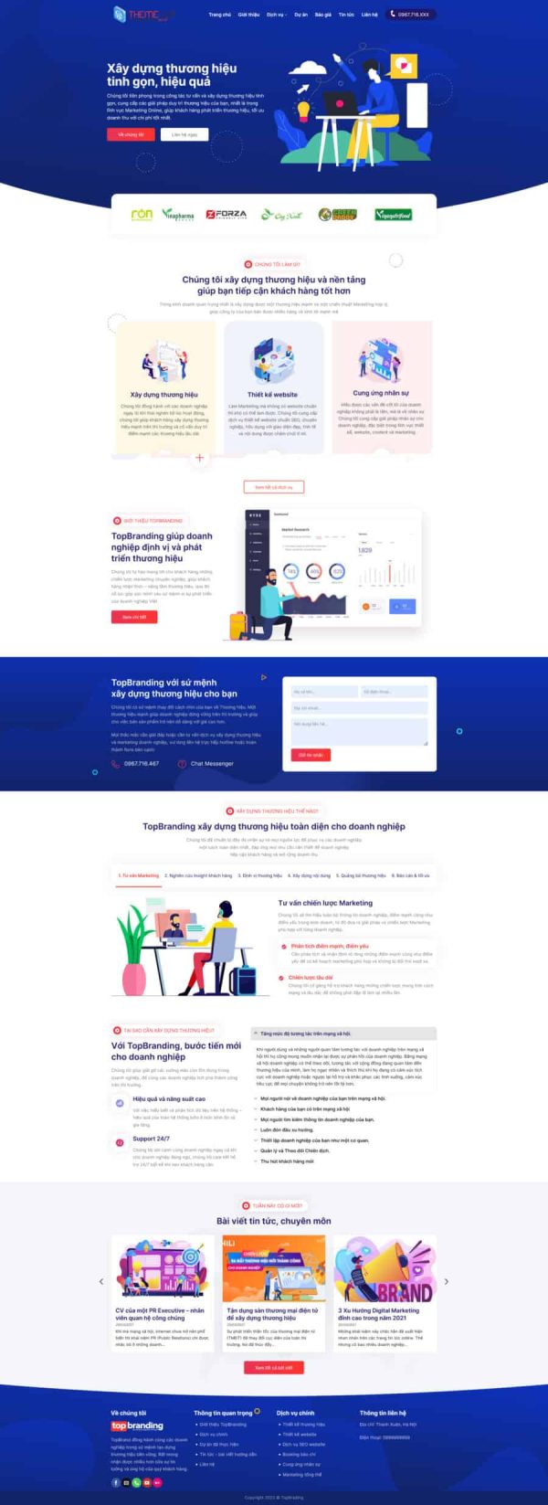Thiết kế website công ty marketing, Website xây dựng thương hiệu, Nam Việt IT & Agency, Theme WordPress Flatsome, Dịch vụ marketing online, Tối ưu SEO website