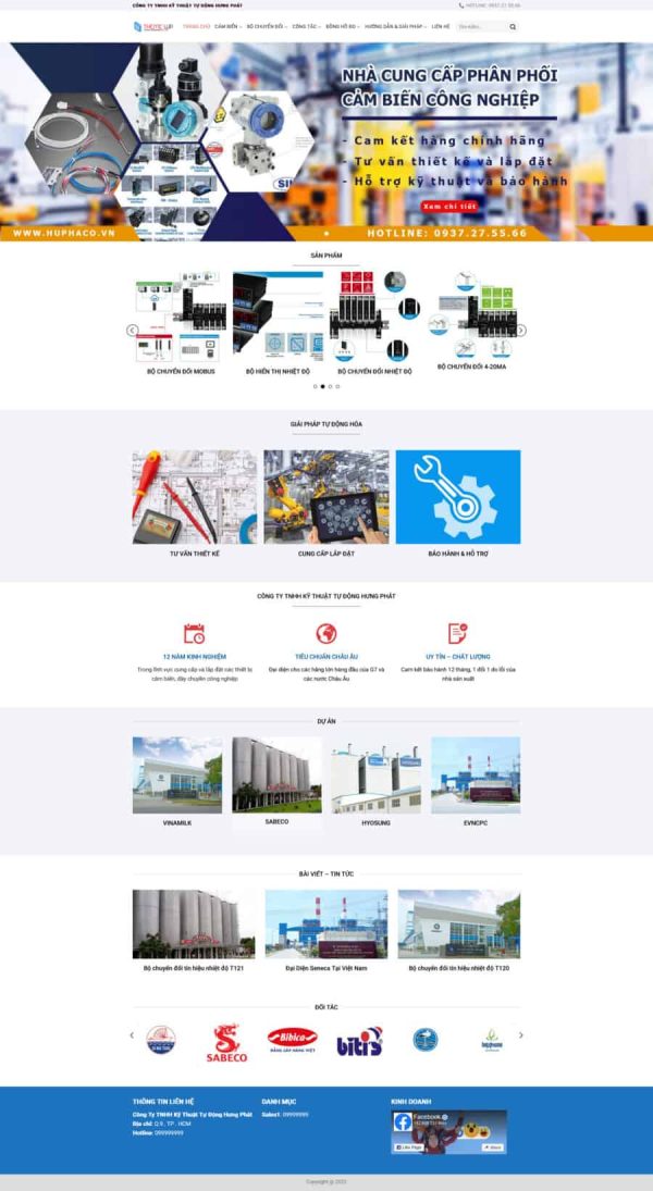 Thiết Kế Website Công Ty Cảm Biến