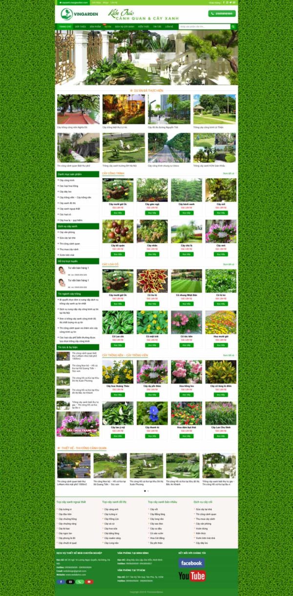 Thiết Kế Website Bán Cây Xanh