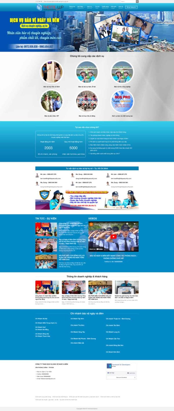Thiết kế website dịch vụ bảo vệ, Website dịch vụ bảo vệ, Nam Việt IT & Agency, Theme WordPress Flatsome, Dịch vụ bảo vệ uy tín, Tối ưu SEO website