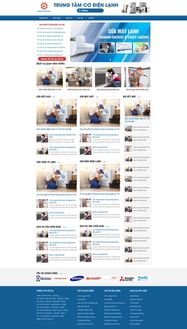 Thiết Kế Website Điện Lạnh 2