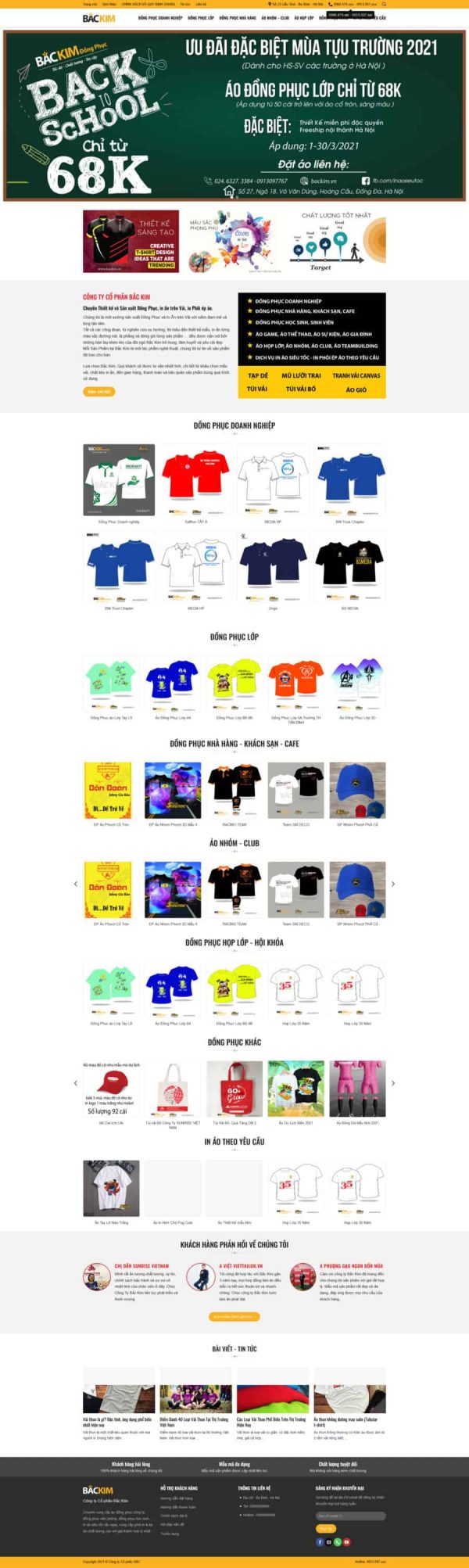 Thiết kế website bán áo đồng phục, Website bán đồng phục online, Nam Việt IT & Agency, Theme WordPress Flatsome, Cửa hàng áo đồng phục, Tối ưu SEO website