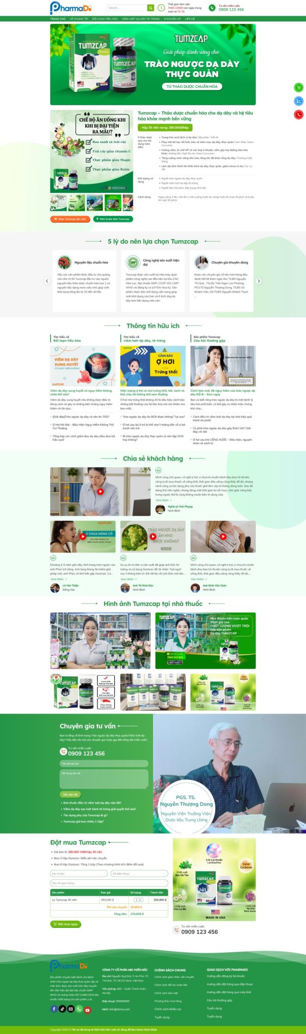 Thiết kế website bán thuốc thực phẩm chức năng, Website bán thực phẩm chức năng uy tín, Nam Việt IT & Agency, Theme Flatsome, Website WordPress thực phẩm chức năng, Tối ưu SEO website