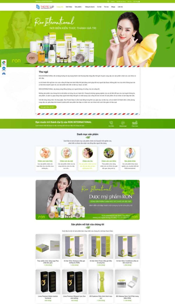 Thiết Kế Website Shop Mỹ Phẩm