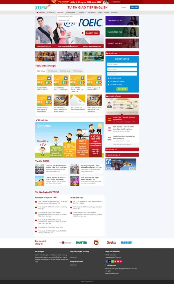 Thiết kế website giáo dục, Website đào tạo trực tuyến, Nam Việt IT & Agency, Theme WordPress Flatsome, Dịch vụ giáo dục online, Tối ưu SEO website