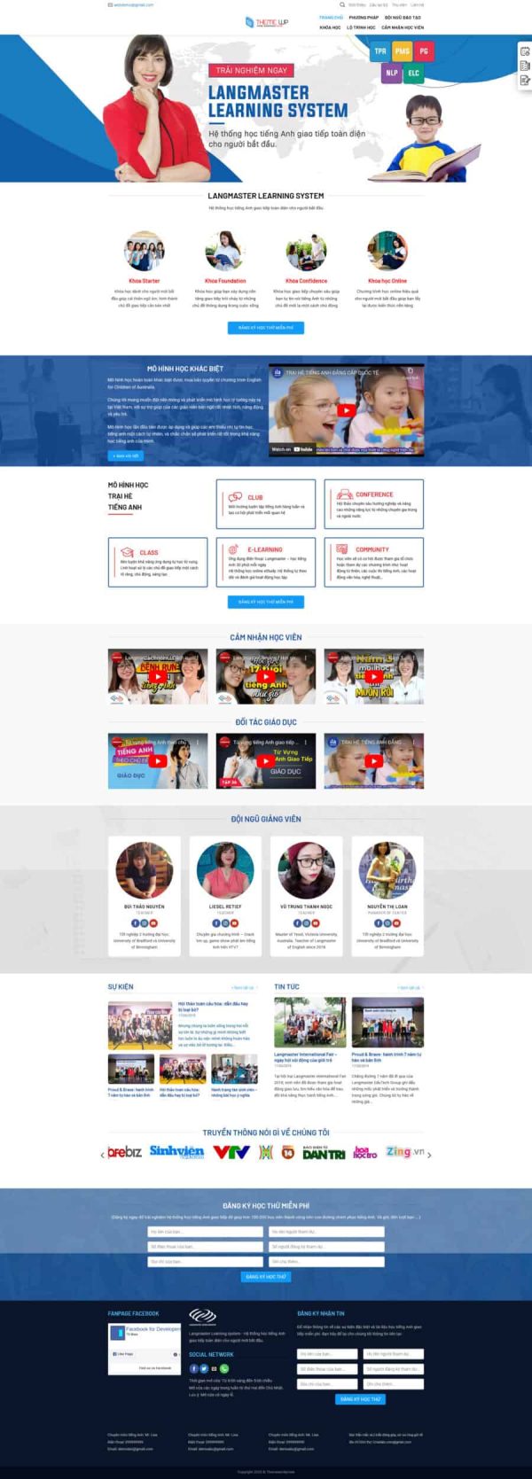 Thiết kế website giáo dục, Website đào tạo trực tuyến, Nam Việt IT & Agency, Theme WordPress Flatsome, Dịch vụ giáo dục online, Tối ưu SEO website