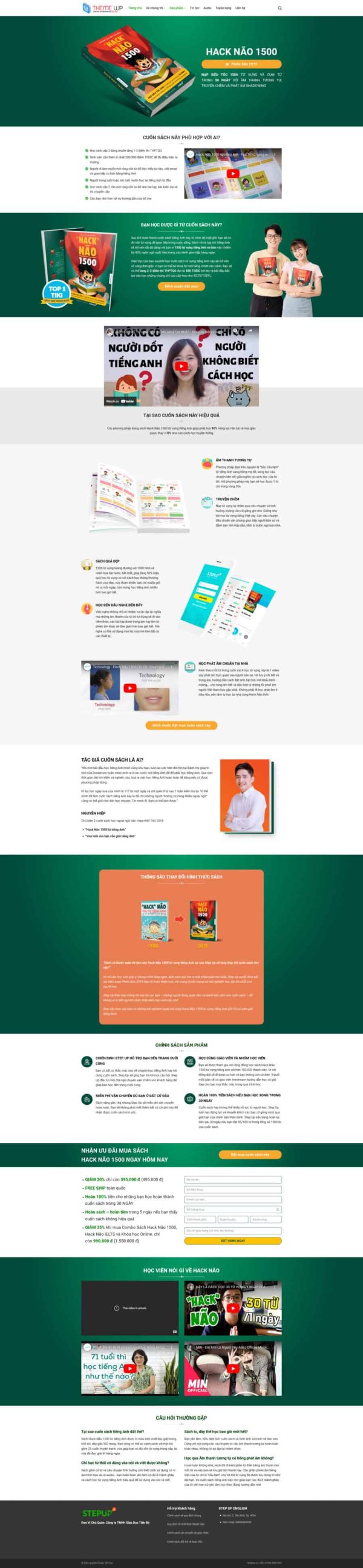 Thiết kế website đào tạo giáo dục, Website khóa học online, Nam Việt IT & Agency, Theme WordPress Flatsome, Trung tâm đào tạo giáo dục, Tối ưu SEO website