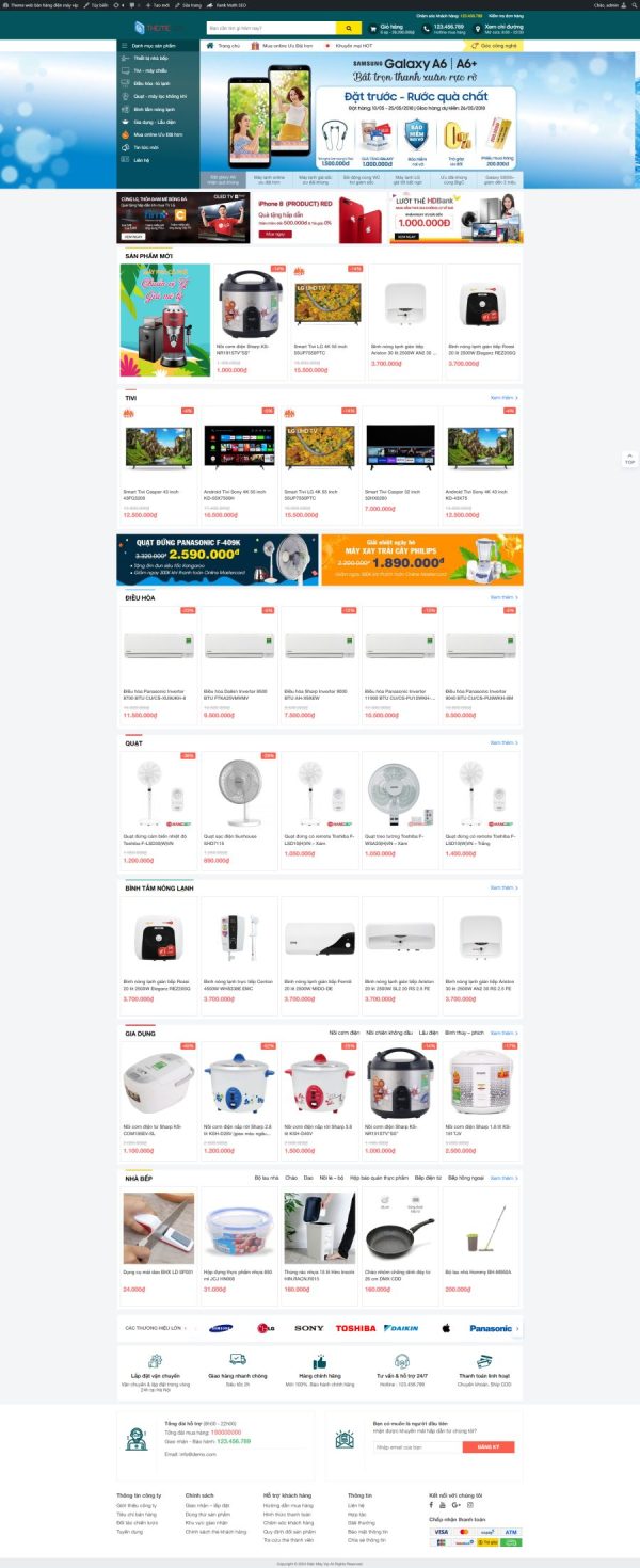 Thiết kế website điện máy VIP, Website bán hàng điện máy, Nam Việt IT & Agency, Theme WordPress Astra, Website bán tivi giá rẻ, Tối ưu SEO website, Nam Việt IT & Agency cung cấp website bán hàng điện máy VIP với theme