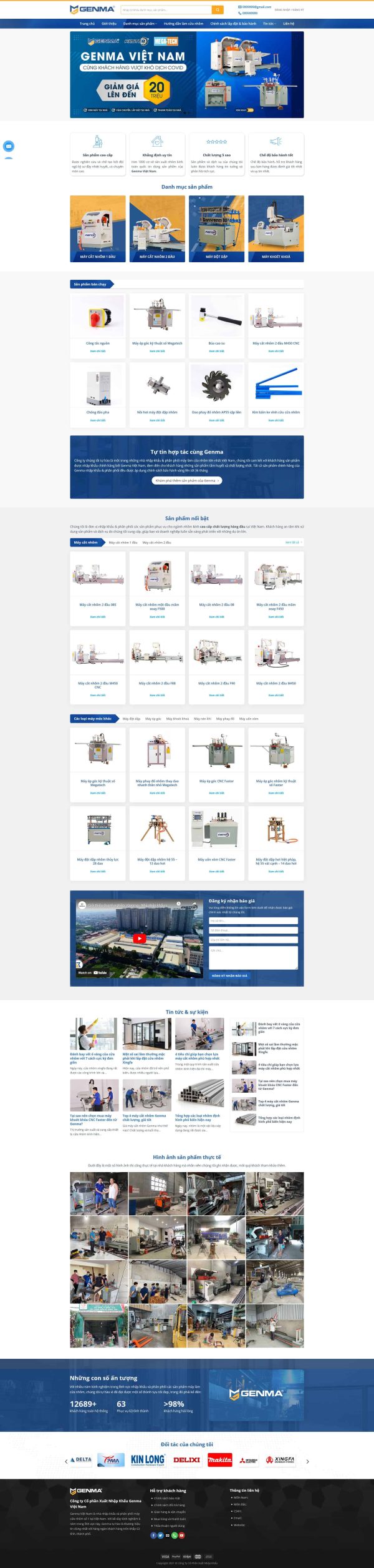 Thiết kế website công ty máy cắt cơ khí, Website máy cắt cơ khí chuẩn SEO, Nam Việt IT & Agency, Theme WordPress Flatsome, Máy cắt CNC trực tuyến, Tối ưu SEO website