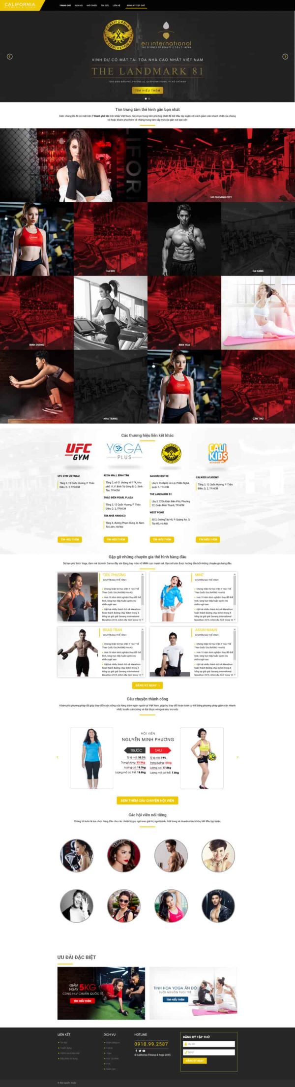 Thiết Kế Website Tiệm Gym