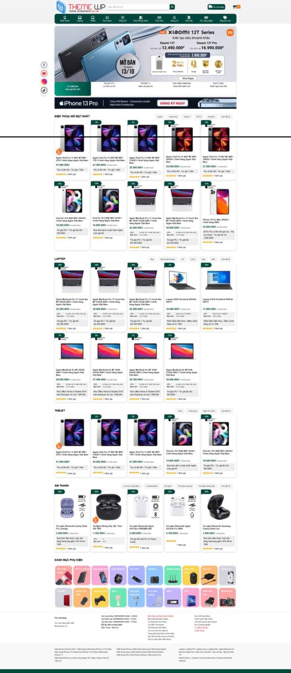 Thiết Kế Website Cửa Hàng Điện Thoại