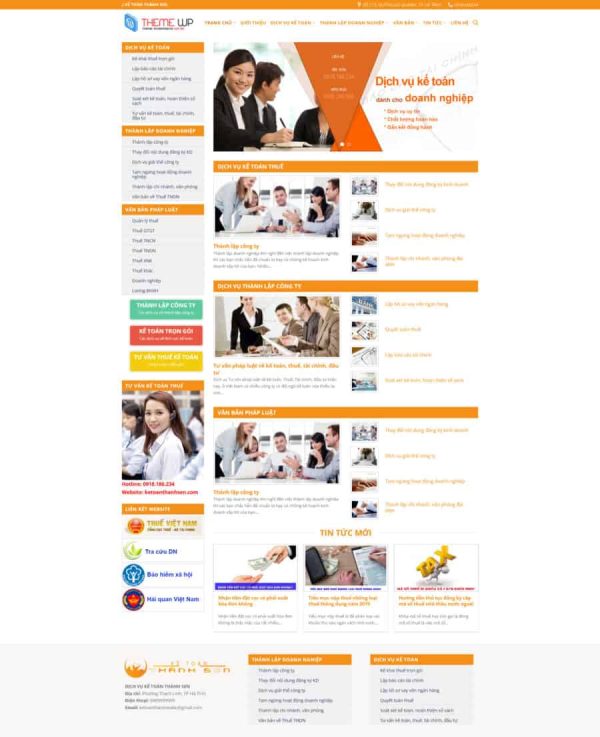 Thiết Kế Website Dịch Vụ Kế Toán