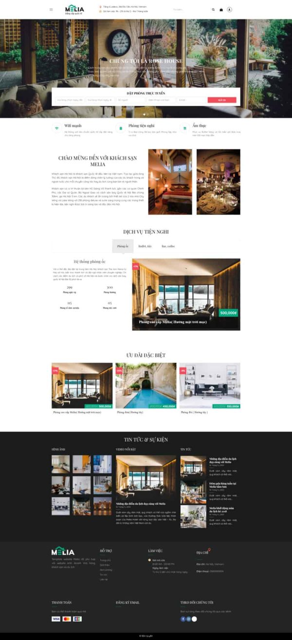 Thiết kế website khách sạn, Website đặt phòng khách sạn online, Nam Việt IT & Agency, Theme WordPress Flatsome, Dịch vụ khách sạn trực tuyến, Tối ưu SEO website