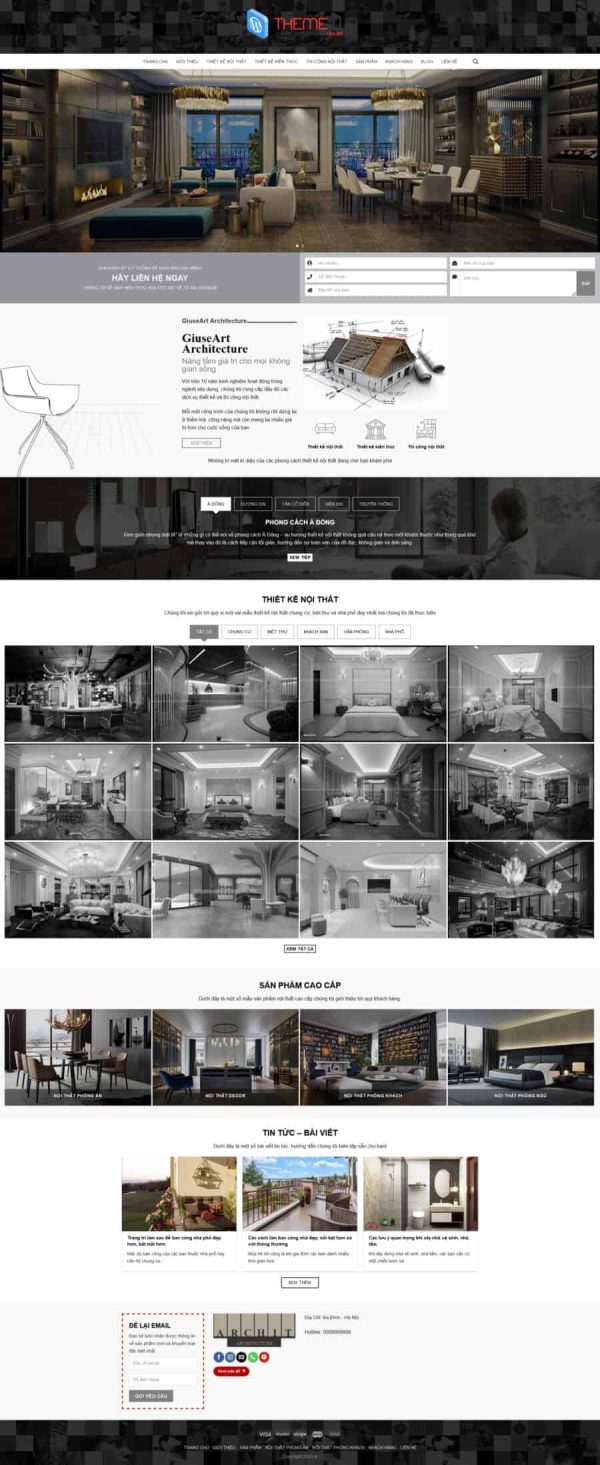 Thiết Kế Website Kiến Trúc Nội Thất 02