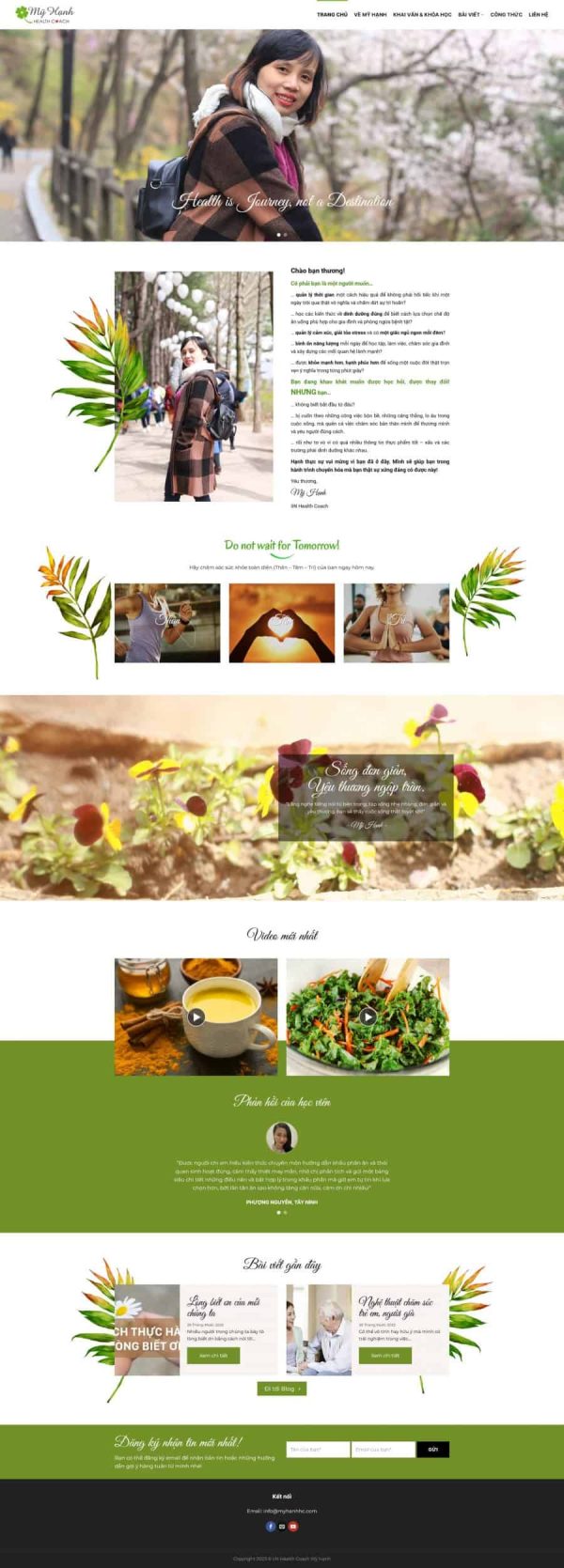 Thiết kế landing page khóa học sức khỏe, Landing page sức khỏe trực tuyến, Nam Việt IT & Agency, Theme WordPress Flatsome, Khóa học yoga online, Tối ưu SEO website