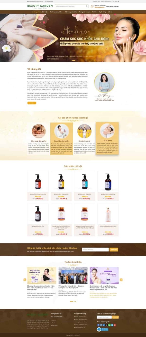 Thiết kế website bán mỹ phẩm, Website mỹ phẩm 04, Nam Việt IT & Agency, Theme WordPress Flatsome, Cửa hàng mỹ phẩm trực tuyến, Tối ưu SEO website