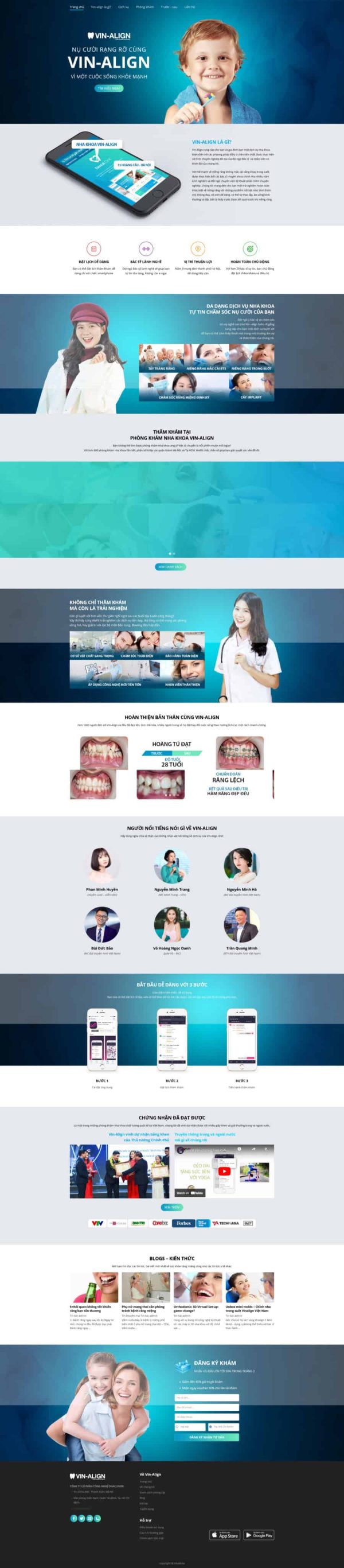 Thiết Kế Website Phòng Khám Nha Khoa 1