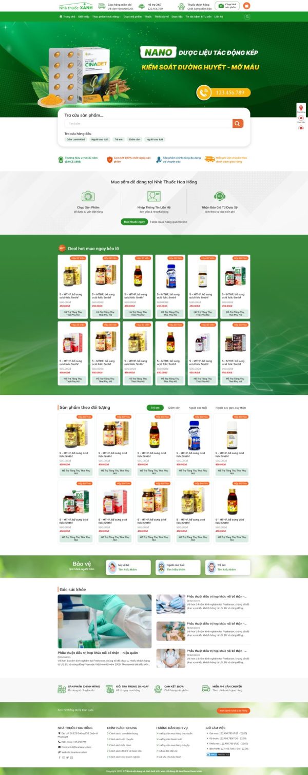 Thiết kế website nhà thuốc, Website bán thuốc online, Nam Việt IT & Agency, Theme WordPress Flatsome, Website nhà thuốc uy tín, Tối ưu SEO website