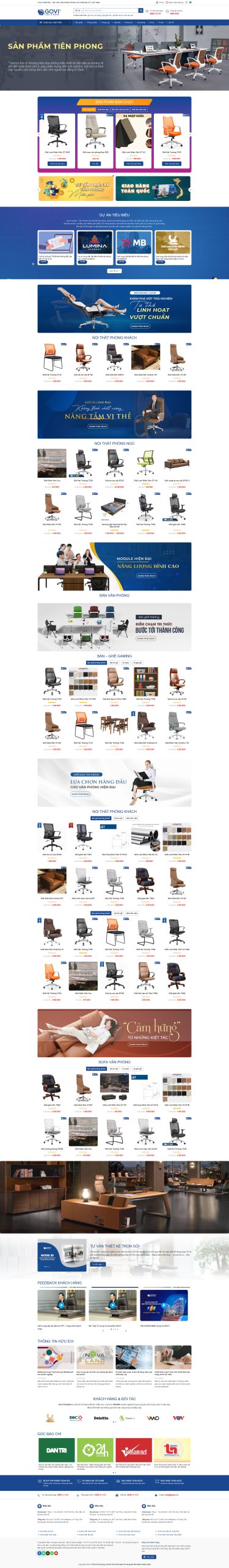 Thiết kế website bán nội thất, Website bán nội thất online, Nam Việt IT & Agency, Theme WordPress Flatsome, Website nội thất hiện đại, Tối ưu SEO website