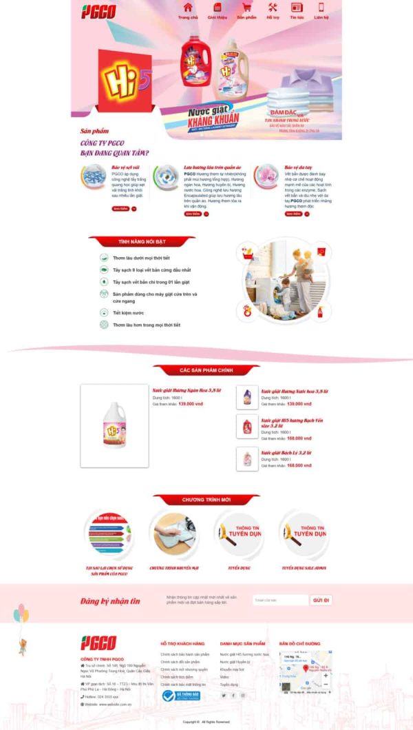 Thiết Kế Website Shop Bán Nước Giặt 2