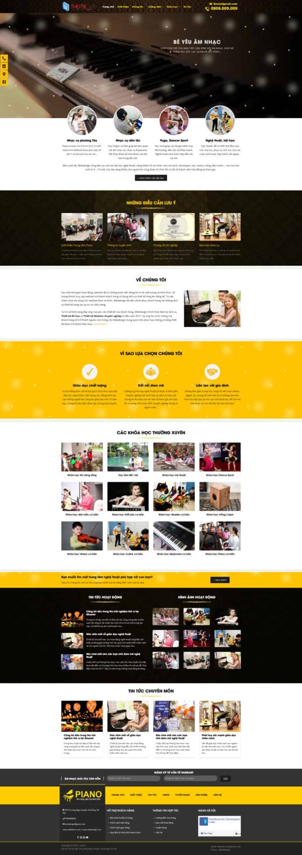 Thiết kế website shop piano, Website bán đàn piano online, Nam Việt IT & Agency, Theme WordPress Flatsome, Cửa hàng piano trực tuyến, Tối ưu SEO website