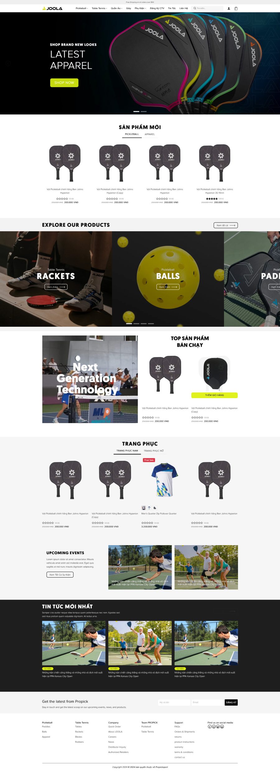 Thiết kế website bán vợt pickleball, Website bán vợt pickleball Joola, Nam Việt IT & Agency, Theme Flatsome, Website WordPress vợt pickleball, Tối ưu SEO website Thiết kế website bán vợt pickleball, Website bán vợt pickleball Joola, Nam Việt IT & Agency, Theme Flatsome, Website WordPress vợt pickleball, Tối ưu SEO website