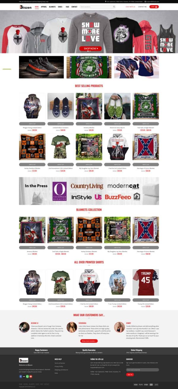 Thiết Kế Website Shop Thời Trang POD