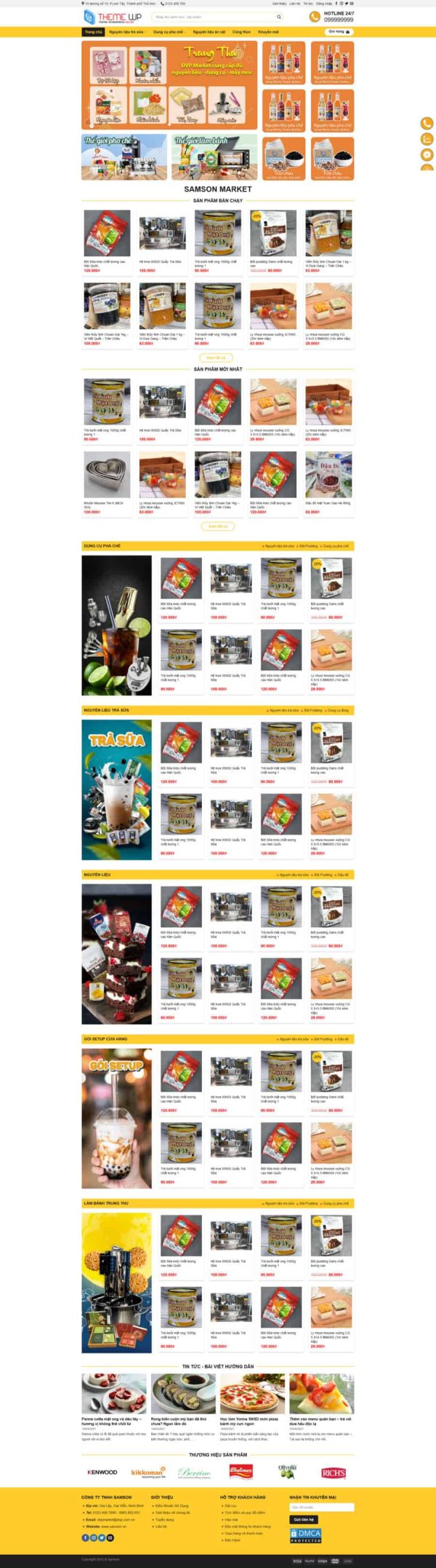 Thiết Kế Website Shop Nguyên Liệu