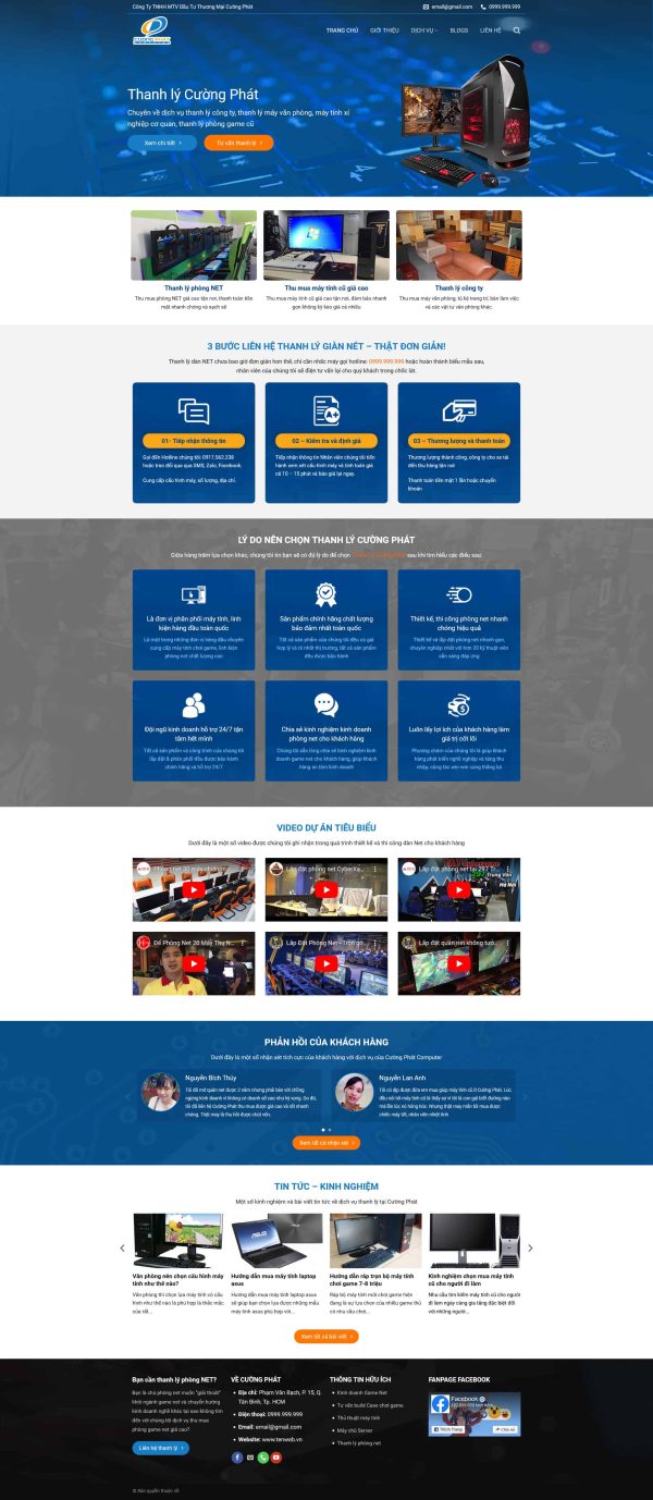 Thiết kế website công ty thanh lý đồ cũ, Website thanh lý đồ cũ, Nam Việt IT & Agency, Theme WordPress Flatsome, Thu mua đồ cũ uy tín, Tối ưu SEO website