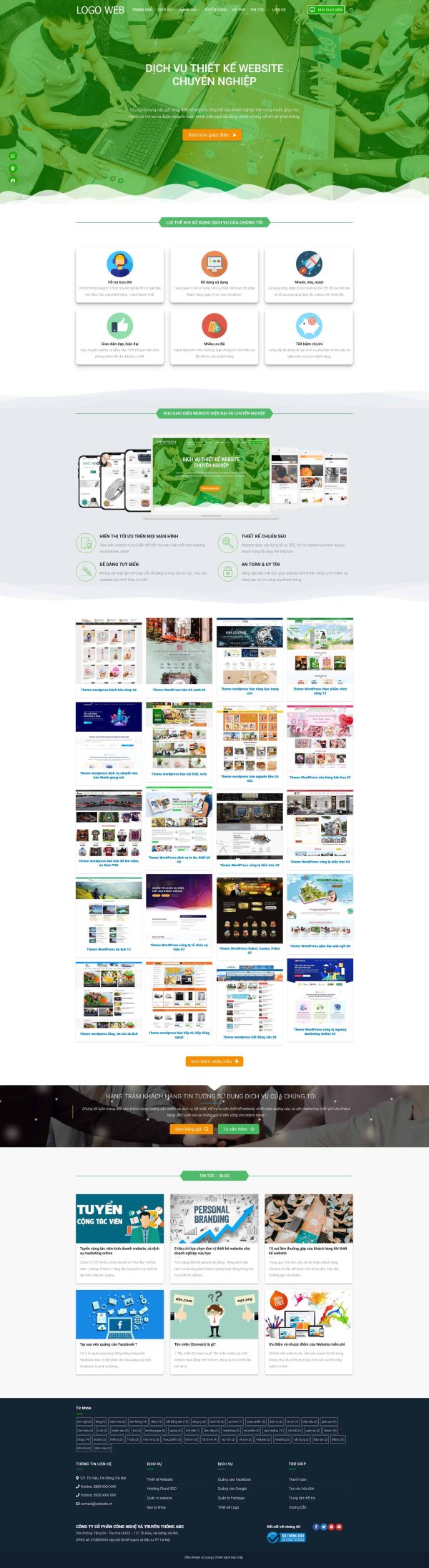 Thiết kế website dịch vụ thiết kế web, Website dịch vụ thiết kế web chuyên nghiệp, Nam Việt IT & Agency, Theme WordPress Flatsome, Dịch vụ thiết kế website, Tối ưu SEO website