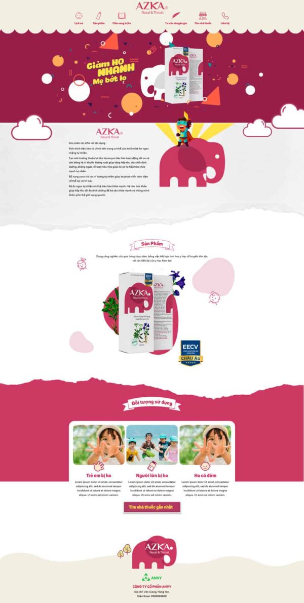 Thiết Kế Website Thuốc Trị Ho