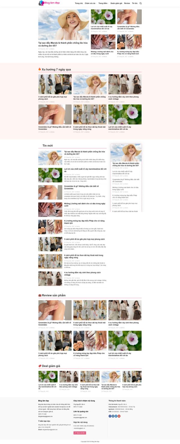 Thiết kế website tin tức, Website tin tức chuẩn đẹp, Nam Việt IT & Agency, Theme WordPress Flatsome, Trang tin tức trực tuyến, Tối ưu SEO website