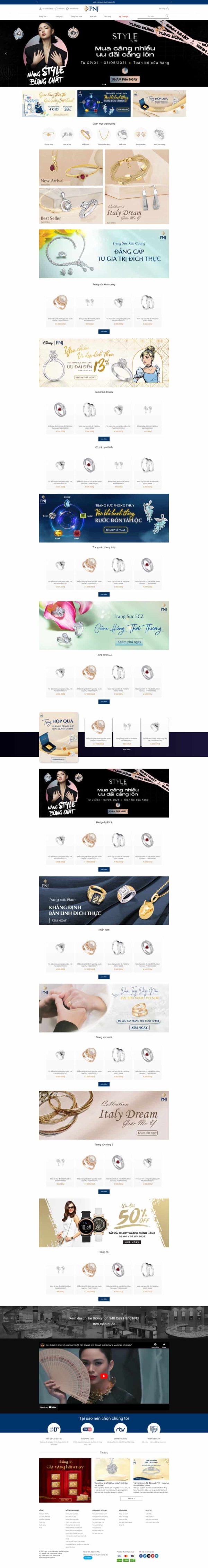 Thiết kế website bán trang sức, Website bán trang sức online, Nam Việt IT & Agency, Theme WordPress Flatsome, Cửa hàng trang sức cao cấp, Tối ưu SEO website