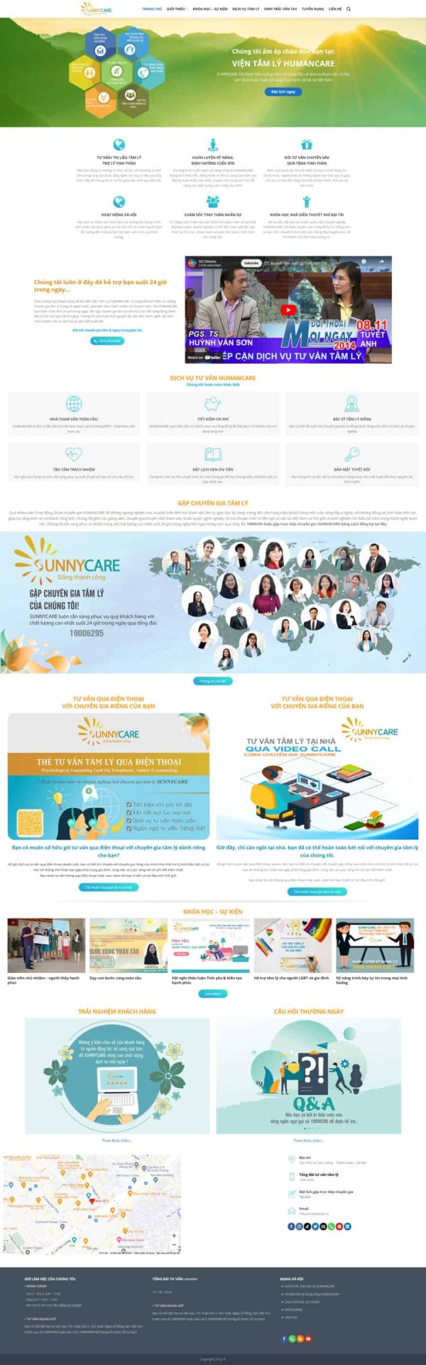 Thiết kế website viện tâm lý, Website viện tâm lý online, Nam Việt IT & Agency, Theme WordPress Flatsome, Tư vấn tâm lý trực tuyến, Tối ưu SEO website