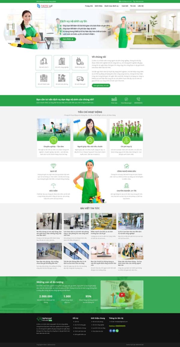 Thiết kế website dịch vụ vệ sinh, Website dịch vụ vệ sinh, Nam Việt IT & Agency, Theme WordPress Flatsome, Dịch vụ vệ sinh uy tín, Tối ưu SEO website