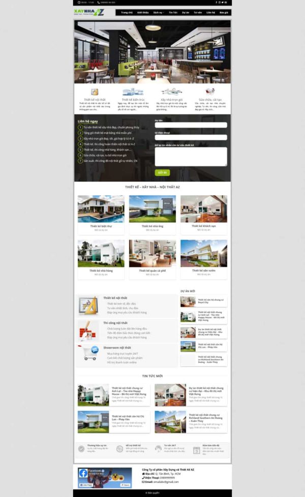 Thiết Kế Website Công Ty Xây Dựng Kiến Trúc