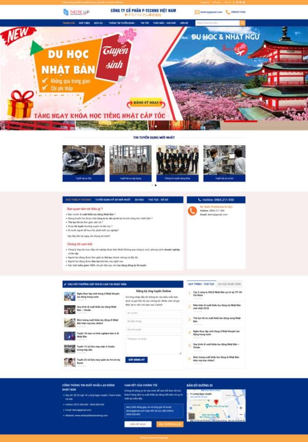 Thiết Kế Website XKLD 2