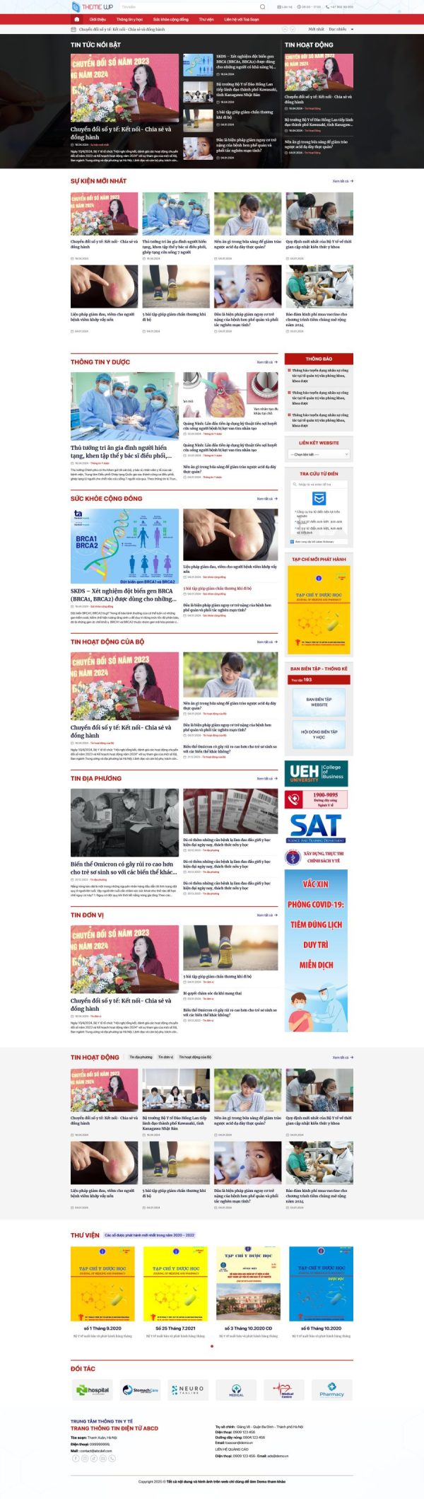 Thiết kế website tin tức y tế, Website tin tức sức khỏe uy tín, Nam Việt IT & Agency, Theme Flatsome, Website WordPress tin tức y tế, Tối ưu SEO website